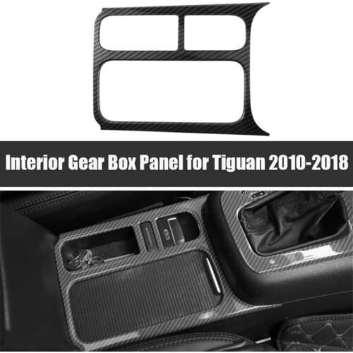 ABS Gear Shift Box Panel Water Cup Holder Frame Cover Trim Stickers for Tiguan 2010-2018 Car Styling