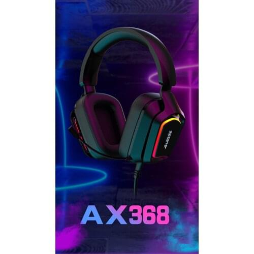 AJAZZ AX368 Best Sellers USB 7.1 Surround Sound Headphones for PC Ergonomic Gamer Headset with Rotary Telescopic Microphone