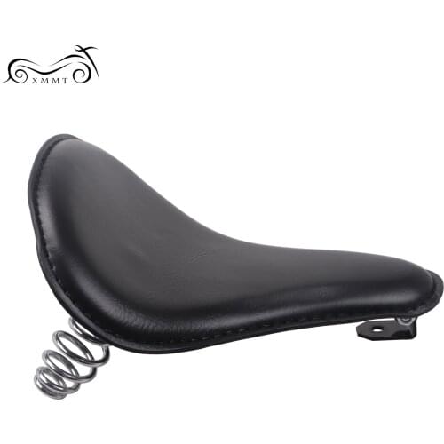 Black Solo Seat With 3" Spring Bracket For Honda Bobber Chopper For Yamaha Suzuki Dyna Street Bob Dark Custom FXDB
