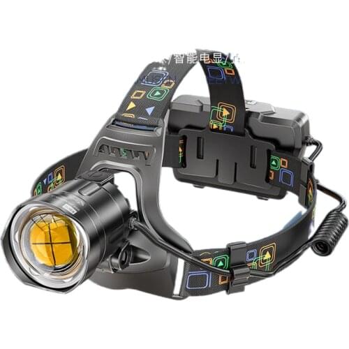 P100 headlight glare charging bright head mounted waterproof long-range zoom xenon lamp fishing lights Yediao