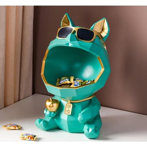 Geometric Dog Storage tank Hars Animal Model Puin Storage Modern Home Decor Woonkamer Bedroom Study Desktop Accessories