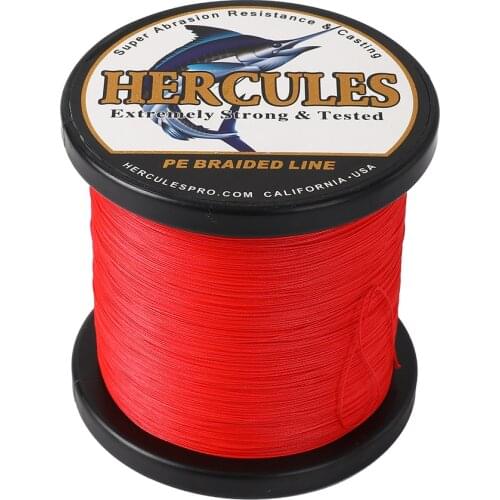 HERCULES line 8 braids Fishing line No color loss 100m-1000m PE 10-70LB Knitting Primary thread Peche Multifilament Pesca