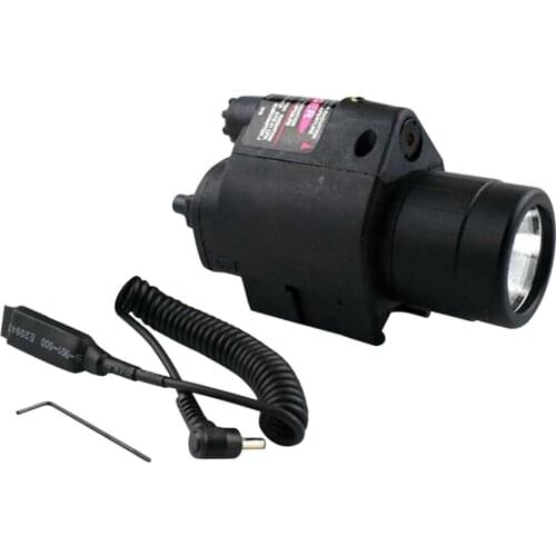 Red Green Laser Sight LED Flashlight Applicable Guide Rail 20mm with Tail Switch for Glock 17 19 Tactical Hunting Accessories