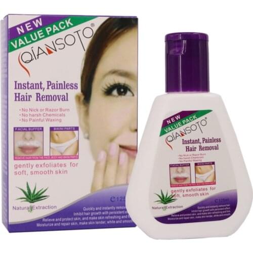 HOT SALE 125ml Aloe Facial Hair Reduction Cream Hair Removal Cream Hair Growth Inhibitor Removal Paste TSLM1