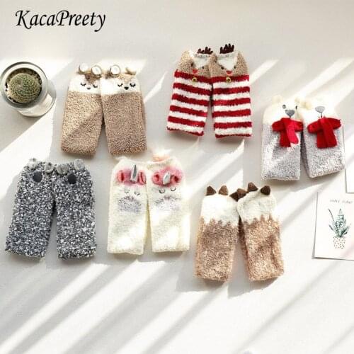 Cute Kids Toddler Socks Baby Socks For Boy/Girls New Warm Cartoon unicorn/elk design knee high long Socks Children leg warmer
