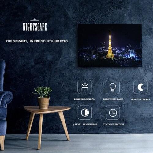 FSTENPUSLED Night Painting Remote Control Decoration Painting Decoration Breathing and Sleeping Lamp Background Wall Painting