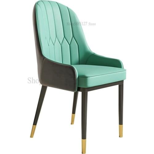 Nordic Light Luxury Dining Chair Simple Modern Net Red Chair Home Restaurant Table And Chair Nail Backrest Negotiation Chair Mah