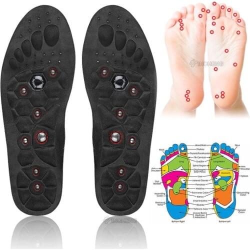 Premium Orthopedic Magnetic Therapy Insoles Arch Support Shoes Pads Magnet Soft Rubber Health Therapy Acupuncture Insoles