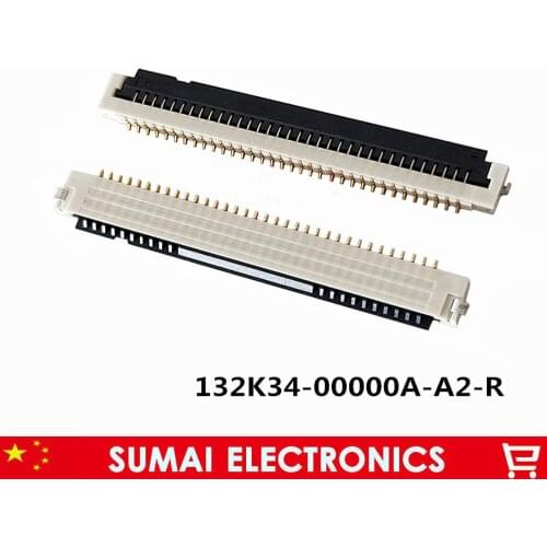 FPC/FFC Flip-open type cable socket 34 P 0.8mm for LCD screen. H=1.8 132K34-0000A-A2-R,34 Pin Gold-plated