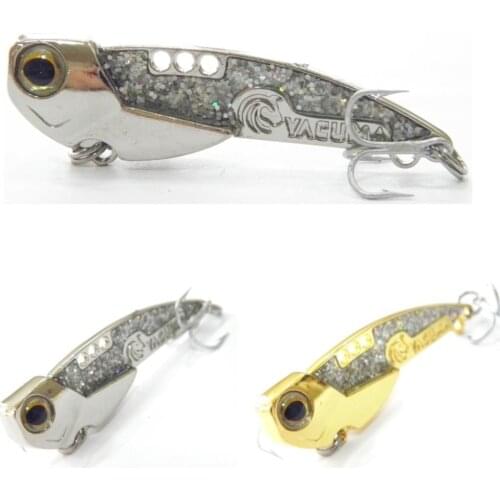 WLure 10g 15g 20g Yacuma Brand Metal Blade Lure Gold Silver Plating with Glitter High Reflection Vertical Jigging Lure BL10