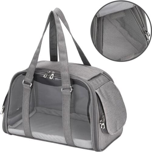 Transparent Dog Carrier Bag Fashion Breathable Foldable Cat HandBag Pet Single Shoulder Bags Travel Portable Dogs Diagonal Pack