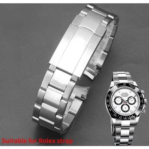 WatchBands for Rolex Watch Strap Mens Stainless Steel Watch Bracelet Green Water Ghost Steel Strap Ghost King Watch Band 20mm