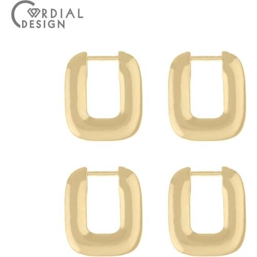 Cordial Design 50Pcs 22*26MM Earrings Stud/Jewelry Accessories/Rectangle Shape/DIY Making/Jewelry Findings Components/Hand Made