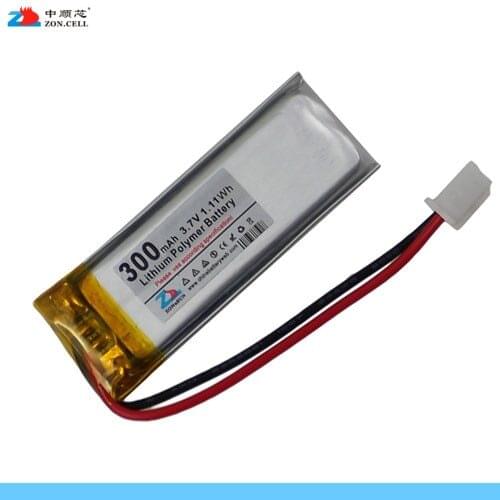 In the core 300mAh 501240 3.7V lithium polymer battery 601240 recording pen smart Wearable Rechargeable Li-ion Cell