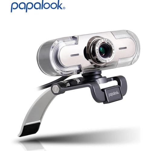 Webcam 1080P Full HD PC Camera, PAPALOOK PA452 Web Cam Manual Focus with MIC, Video Calling and Recording for Computer Laptop