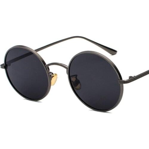 Vintage Punk Sunglasses Women Retro Round Glasses Metal Frame Glasses New Eyewear gafas de sol mujer