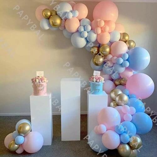 105Pcs Wedding Garland Arch Kit Macaron Pink Blue Latex Balloons Set Romantic Wedding Party Decoration Birthday Garland Balloons