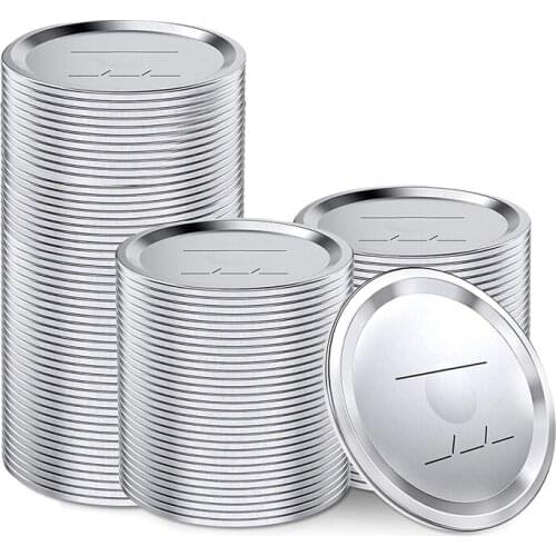 128-Count, Regular Mouth Canning Lids for Ball, Split-Type Metal Mason Jar Lids for Canning