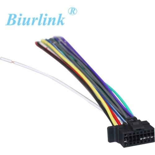 Biurlink 2pcs 16 PIN WIRE WIRING HARNESS ADAPTER CABLE for SONY RADIO HEADUNIT STEREO 2013-up