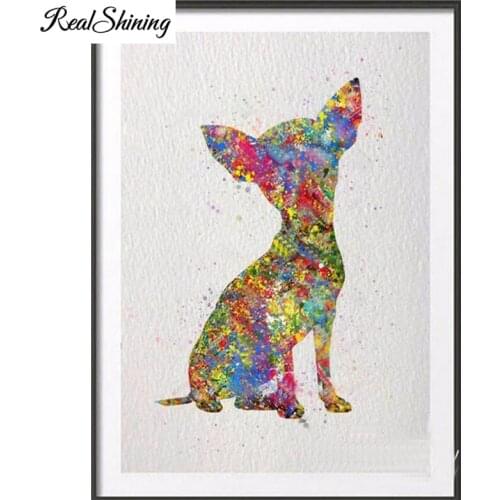 3D Diamond Embroidery Watercolor Chihuahua Dog Cross Stitch Full Square Round Drill Diy Diamond Painting Needlework art FS5088