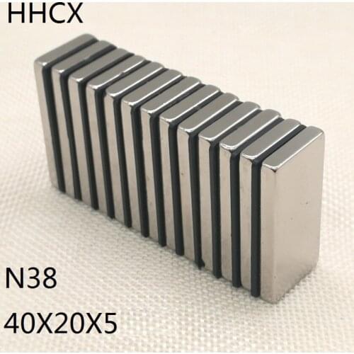 5 10 20 50pcs/lot Neodymium magnet 40x20x5 N38 Strong Square NdFeB Magnet 40*20*5 Magnets for moto