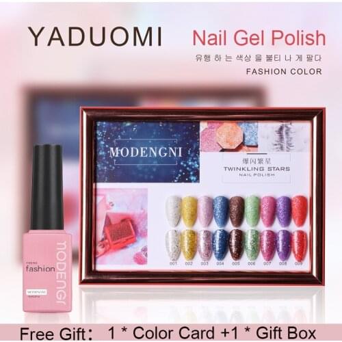 9pcs/lot SHEENIA Glass Nail Gel Polish 15ml Starry Gel Lacquer Nail Art Long Lasting Soak off UV LED Glitter Nail Gel Polish