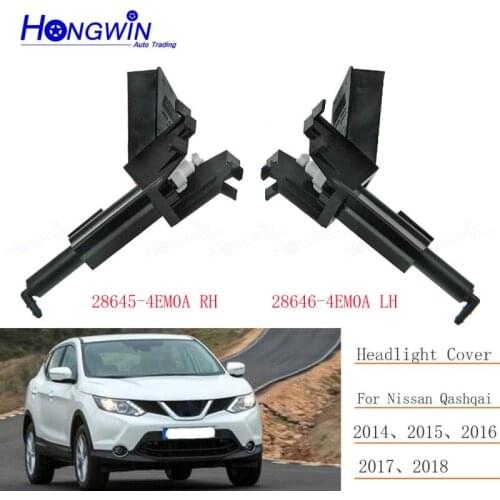 Car accessories Headlight Washer spray nozzle Cap Headlamp Cleaning Sprayer Jet fit For Nissan Qashqai J11 2014-2018 28645-4EM0A