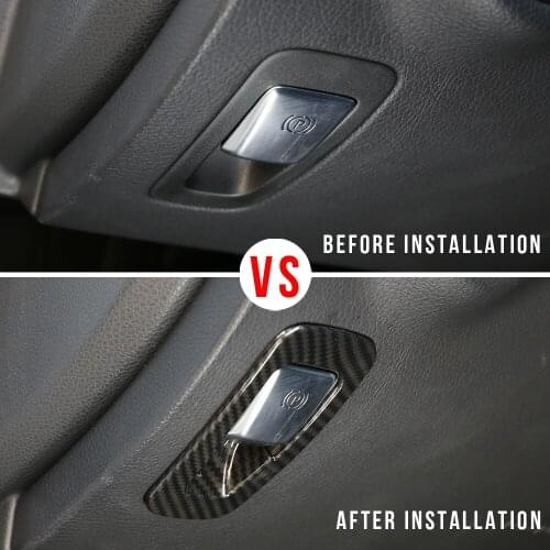 Car P File Electronic Handbrake Sequins Decoration Sticker Trim For Mercedes Benz C Class W205 E Class W213 GLC X253 Accessories