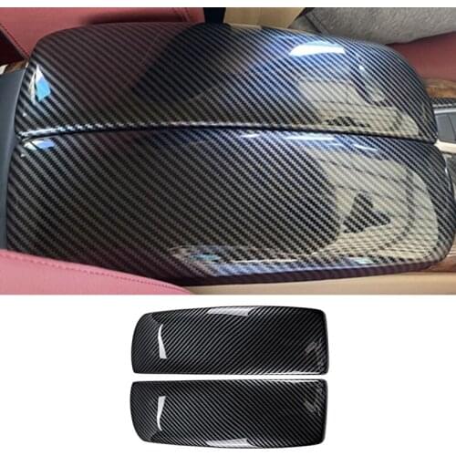 Carbon Fiber Car Armrest Box Scratch-proof Cover Sticker for BMW X5 X6 2013 2014 2015 2016 2017 2018 2019 Interior Decoration