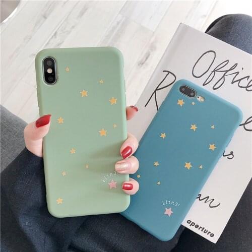 Glitter Star Phone Case For iPhone 6 6S 7 8 Plus XS Max Soft TPU Cover For iPhone 7 Soft Silicone Funda For iPhone X XR Capa