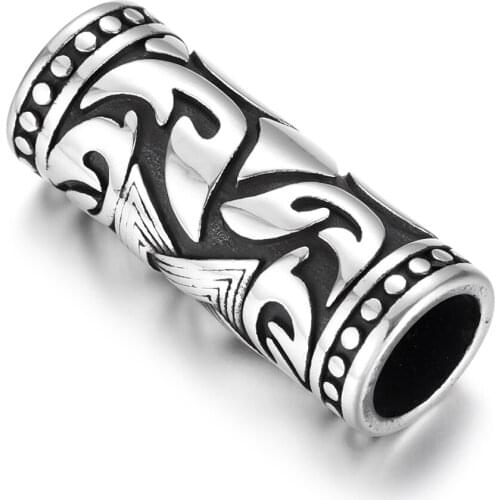 Stainless Steel Tube Beads Large Hole 9mm Polished Tubular Metal Bead Accessories for DIY Bracelet Jewelry Making