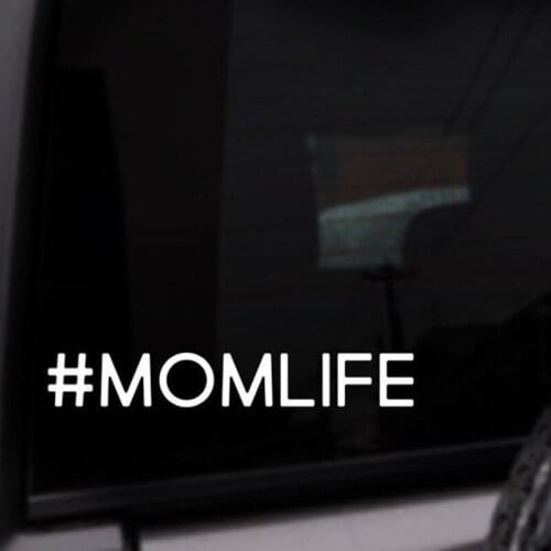 Black/Sliver Hashtag Mom Life Quote Car Sticker Small/Big Size Removable Waterproof Window Body Decal CL902