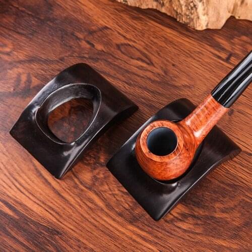 Ebony Solid Wood Pipe Holder Single Pipe Holder Pipe Fittings Smoking Accessories Pipe Rack
