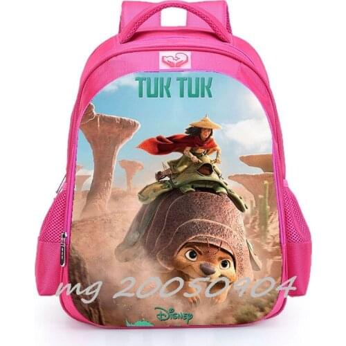 Raya and The Last Dragon Backpack Oxford Kids Travel Girl School Bag 3-6 Years Kindergarten School Backpack Double Shoulder Bag