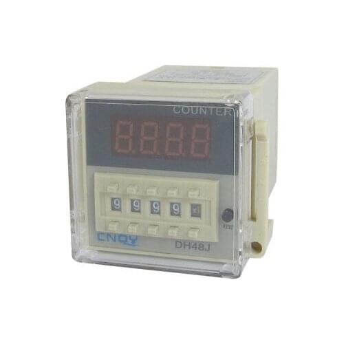 DH48J AC/DC 12V 50/60Hz 1-999900 8 Pin Terminals Digital Counter Relay