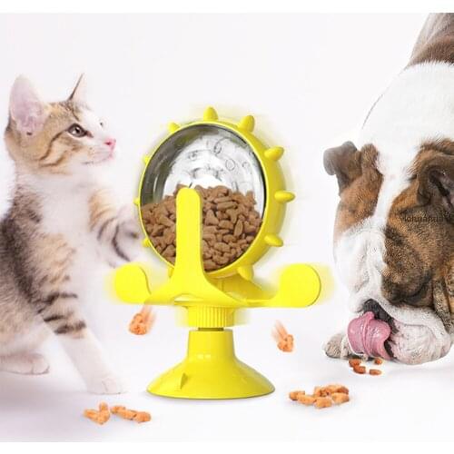 Interactive Treat Leaking Toy for Small Dogs Original Slow Dog Feeder Funny Dog Wheel Pet Products Accessories for Dropshipping