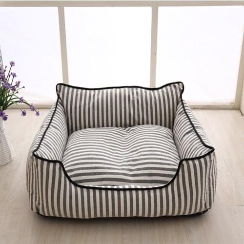 Kennel Removable and Washable Dog&Cat Bed Classic Striped Small And Medium Dogs Use in Four Seasons General Pet Nest DB802