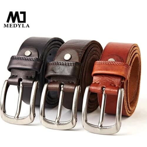 Mens Leather Belts For Men Vintage Pin Buckle Waistband Strap Jeans Belt For Male Cowhide Belt Dropshipper
