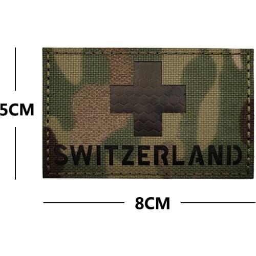 Red Cross velcros Patch stickers Embroidered/PVC military patch Rubber Paramedic Badge Appliques Switzerland Swiss Cross patches