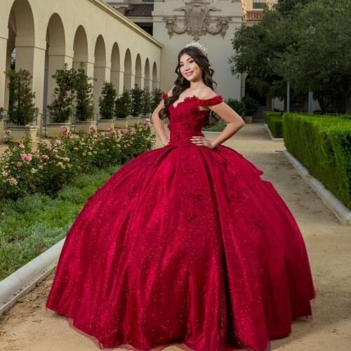 New Arrival Red Princess Quinceanera Dresses 2021 Luxury Engagement Sweet 15 16 Dress Ball Gown Prom Gowns Bridal Boutique