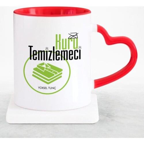 Personalized Professional Dry Cleaner Red Heart Mug Cup