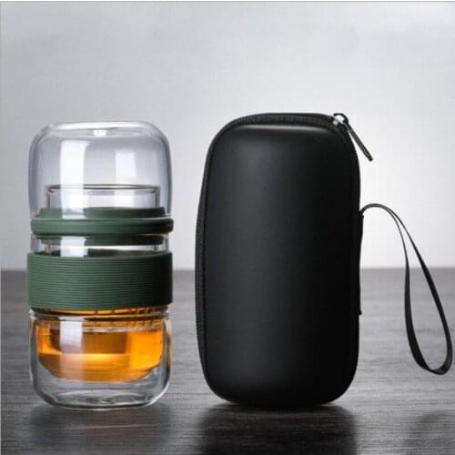 420ML Portable Tea Infuser Bottle Water Bottle Chinese Tea Strainers Simple Teapot Heat-Resistan Black Tea Teapot Office Kung Fu