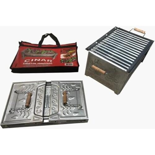 Practical Foldable Brazier and Carrying Bag. Portable bbq. Easy to Carry BBQ Grill. Great for Picnic and Camping. Made in Turkey