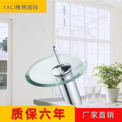 Vidric Factory direct YACI Yaci International Glass Waterfall Faucet