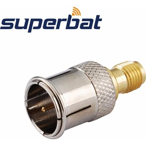 Superbat SMA-F Adapter SMA Jack to F Plug Quick Push-on Straight RF Coaxial Connector