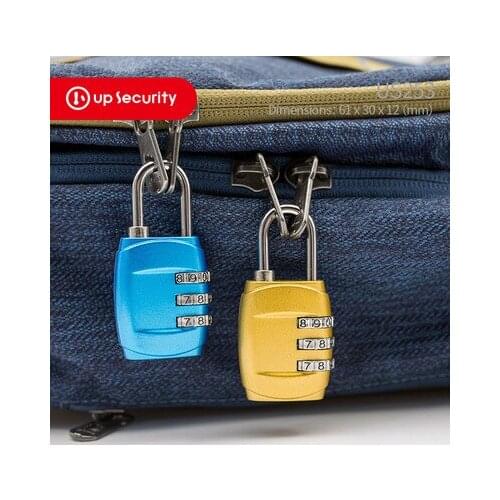 3 Digit Dial Combination Suitcase Luggage Metal Code Password Lock Padlock with Steel Wire Bag Luggage Boxes Safety Hgih Quality