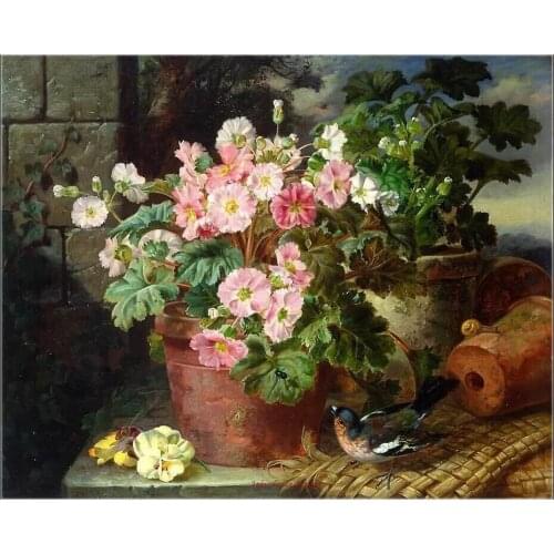 Embroidery Counted Cross Stitch Kits Needlework - Crafts 14 ct DMC DIY Arts Handmade Decor - Begonia and Bird