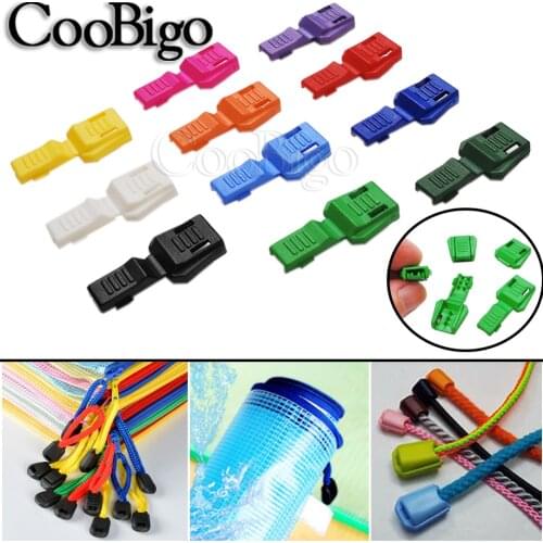 50pcs Colorful Zipper Pull Cord Ends Clip for Backpack Bag Zipper Paracord Shoelace Sportswear Rope Lanyard DIY Accessories