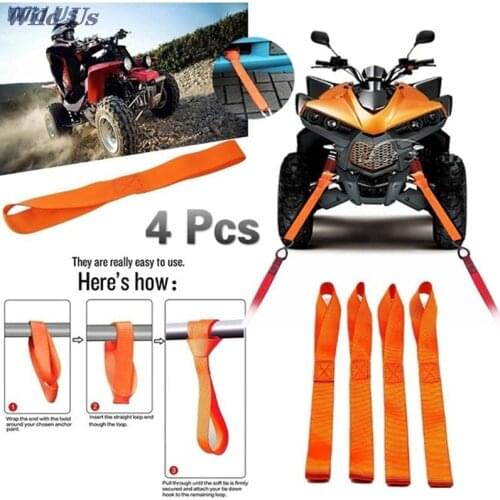 1/4Pcs ATV hook belt Endless webbing Motorcycle Tie Downs Luggage Bandage Soft For Car Motorbike Straps Multipurpose strap