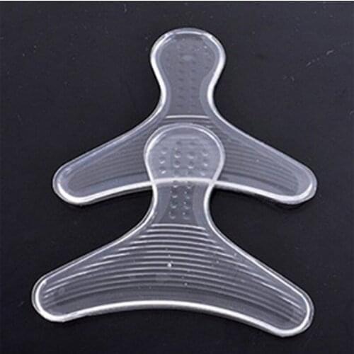 1 Pair Silicone Soft Insert Heel Liner Grips T-type Thread High Heel Comfort Pads Feet Care Accessories